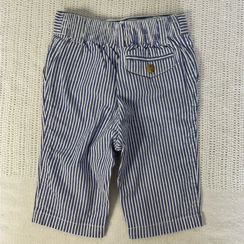 Ralph Lauren Casual Blue and White Striped Bottoms - Picture 2 of 4